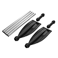 AYNEFY Remos Aluminio- 2 Piezas de Aleación de Aluminio Desmontable Hoja Acanalada Ligera Remos para Kayak y Botes Remos…